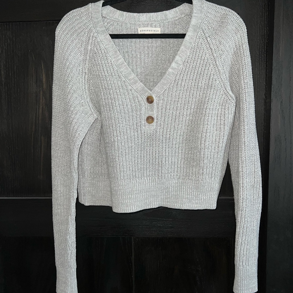 Grey cropped sweater